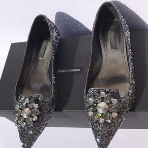 Authentic Dolce & Gabbana flats  crystals size 37